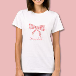 Camiseta Coquette rosa estética Bow Girly rubly