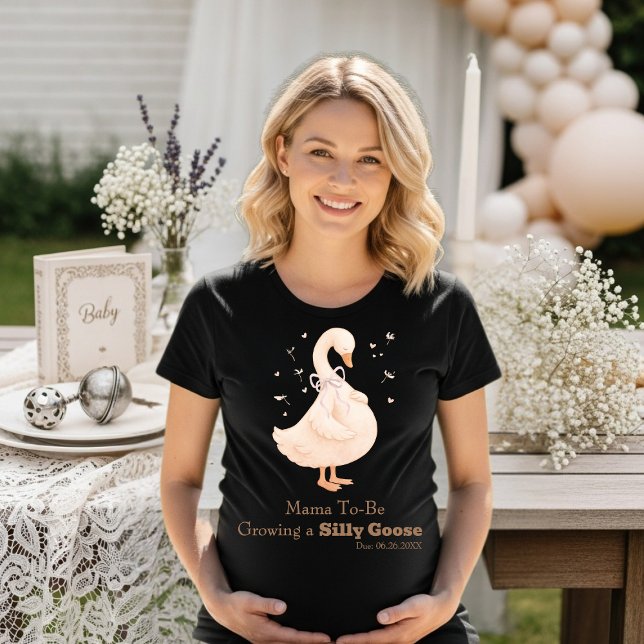 Camiseta Coquette Silly Goose Pink Mommy-to-Be, Pregnancy  (Coquette Silly Goose Pink Mommy-to-Be, Pregnancy T-Shirt)