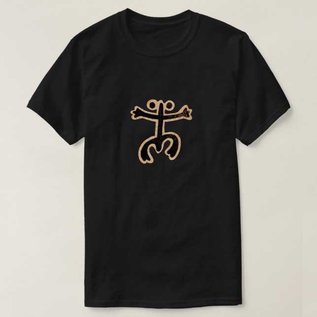 Camiseta Coqui Taino en madera (Diseño del anverso)