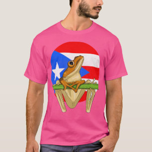 Camiseta Coqui Taino Frota Bandera Puertorriqueña Taino