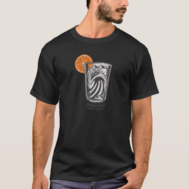 Camiseta Coquina Beach NC Summertime Vacation Cocktail W (Anverso)