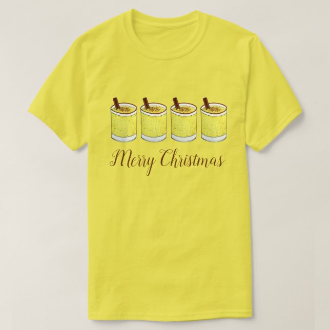 Camiseta Coquito Bebida de huevo puertorriqueña Feliz Navid (Diseño del anverso)