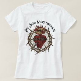 Camiseta Cor Jesu Sacratissimum Sagrado Corazón de Jesús
