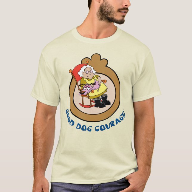 Camiseta Coraje al perro cobarde | Buen Coraje Perro (Anverso)