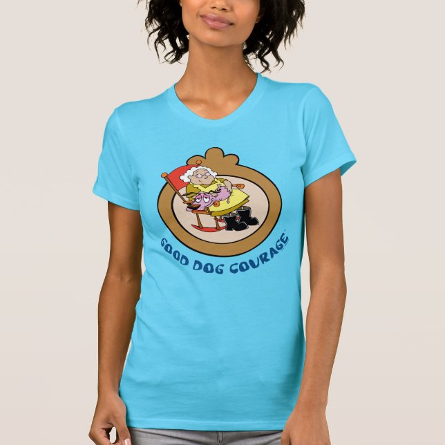 Camiseta Coraje al perro cobarde | Buen Coraje Perro (Anverso)