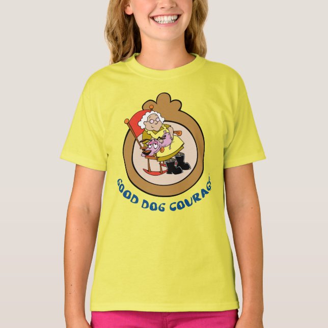 Camiseta Coraje al perro cobarde | Buen Coraje Perro (Anverso)