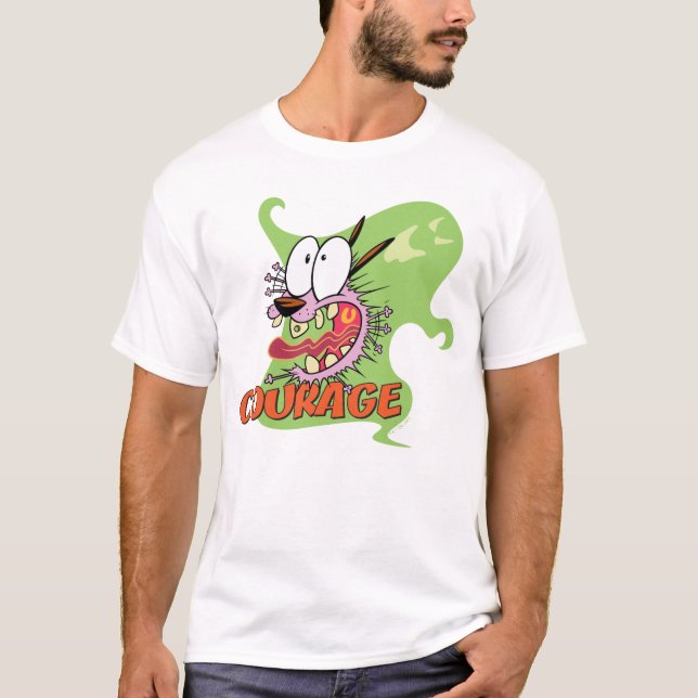 Camiseta Coraje al perro cobarde | Gráfico fantasma (Anverso)