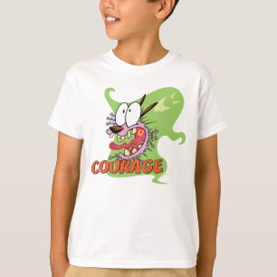 Camiseta Coraje al perro cobarde   Gráfico fantasma