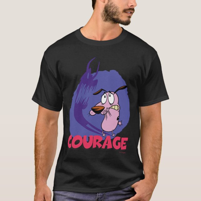 Camiseta Coraje al perro cobarde | Sombra gráfica (Anverso)