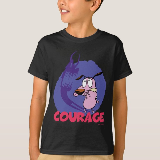 Camiseta Coraje al perro cobarde | Sombra gráfica (Anverso)
