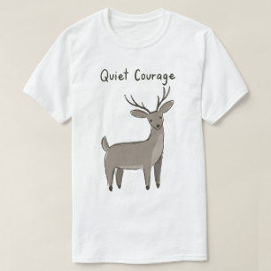 Camiseta Coraje-Callado-Ciervo-Minimalista-Motivación