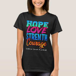 Camiseta Coraje de fuerza de amor - Conciencia sobre el cán