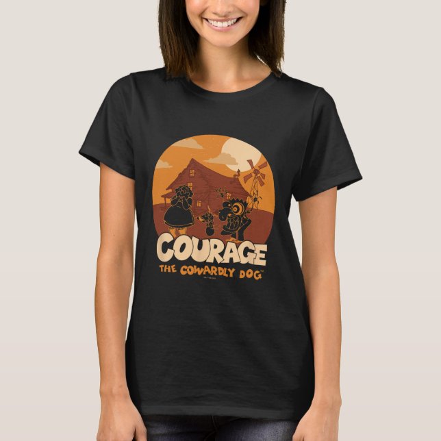 Camiseta Coraje El Cobarde Perro Halloween Cobardemente (Anverso)