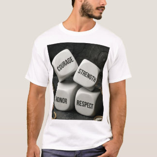 Camiseta Coraje Fuerza Honor Respeto Dados Guerrero Esparta