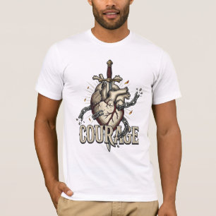 Camiseta Coraje Prosperar Prosperar Corazón Valiente Motiva