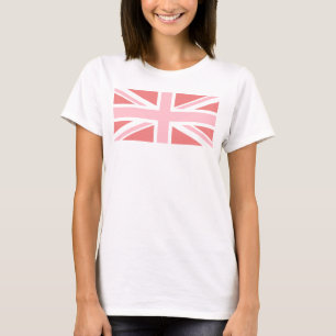 Camiseta Coral Claro y Union Jack Rosa