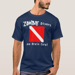 Camiseta Coral de cerebro del amor de los buceadores del