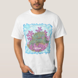 Camiseta Coral de mar brumoso conchas