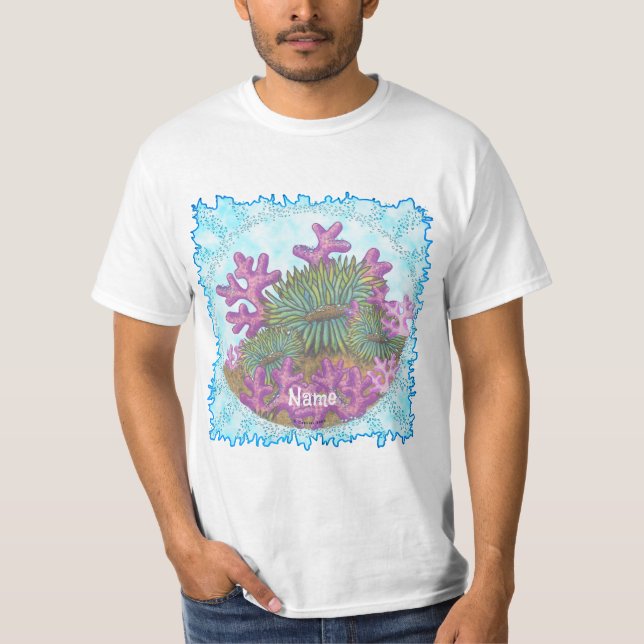 Camiseta Coral de mar brumoso conchas  (Anverso)