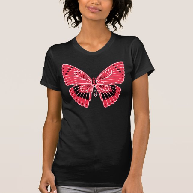 Camiseta Coral de mariposa estilo Art Nouveau (Anverso)