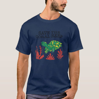 Camiseta Coral de tortuga salva a favor del medio ambiente 