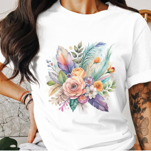 Camiseta Coral Feather Bouquet Tamirt