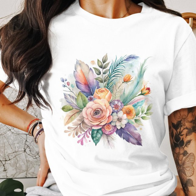Camiseta Coral Feather Bouquet Tamirt (Subido por el creador)