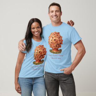 Camiseta Coral Rojo Náutico Vida Marina Ernst Haeckel