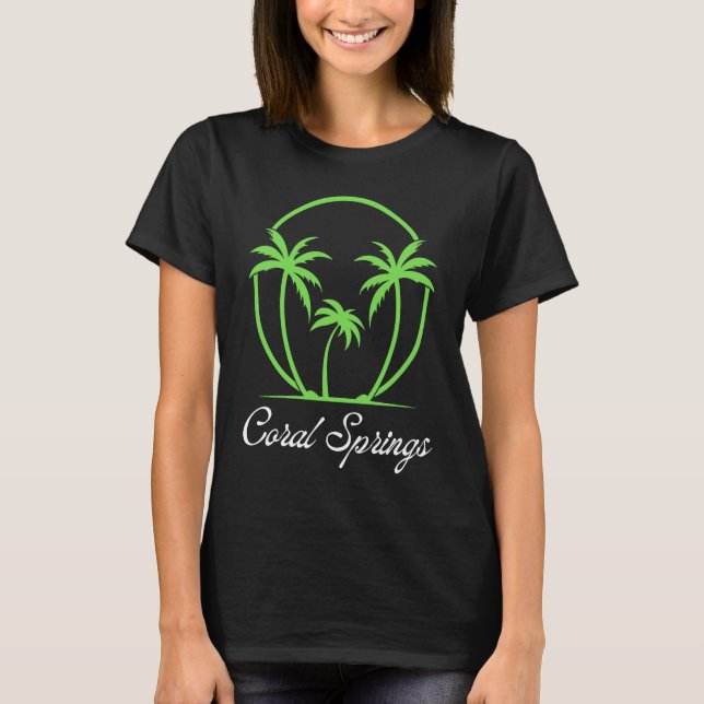 Camiseta Coral Springs Florida Vacation Beach Tropical Fami (Anverso)
