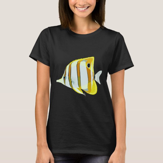 Camiseta Coral Tropical Marine Butterfly Fish Animal (Anverso)