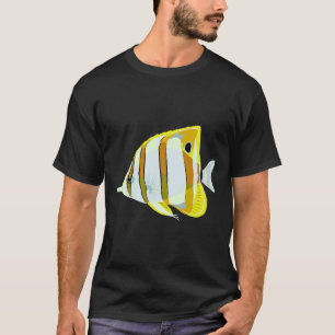 Camiseta Coral Tropical Marine Butterfly Fish Animal