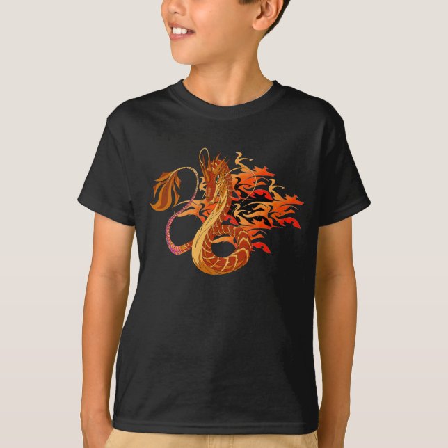 Camiseta coralina de la oscuridad del niño del (Anverso)