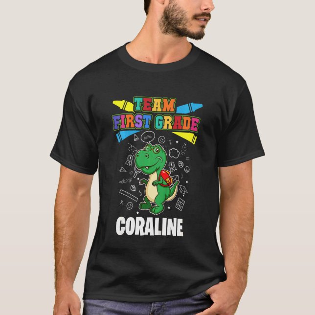 Camiseta Coralina de primer grado del equipo infantil perso (Anverso)