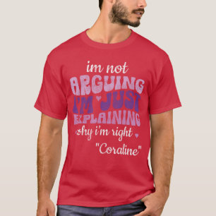 Camiseta Coraline Nombre Chica Groovy 70s 80s Personaliz