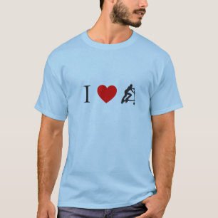 Camiseta corazón a andar en bicicleta