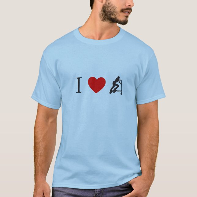 Camiseta corazón a andar en bicicleta (Anverso)