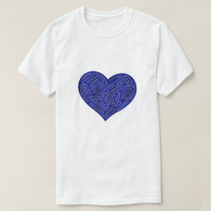 CAMISETA CORAZÓN A-MAZE-ING (AZUL)