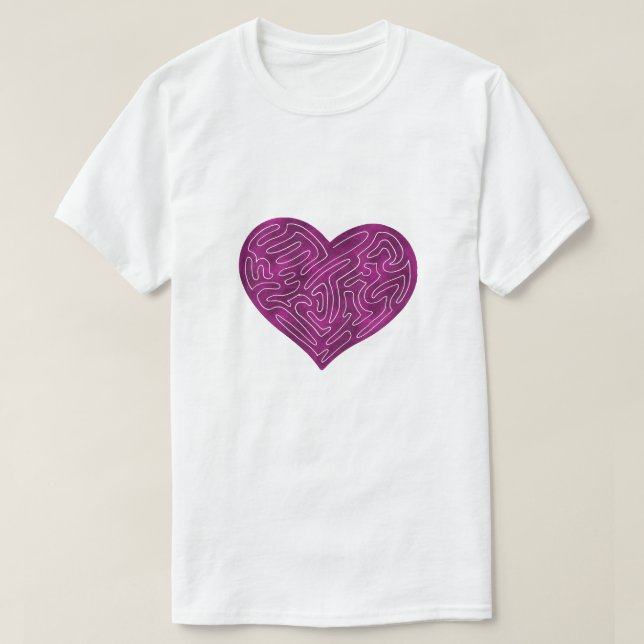 CAMISETA CORAZÓN A-MAZE-ING (MAGENTA) (Diseño del anverso)