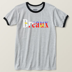 Camiseta Corazón acadiense del orgullo de Breaux Cajun de