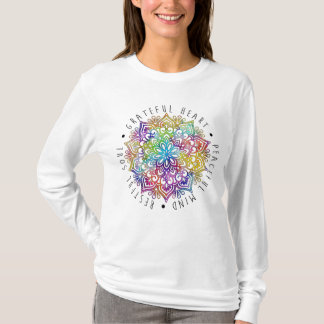Camiseta Corazón Agradecido Mente Pacífico Alma Tr