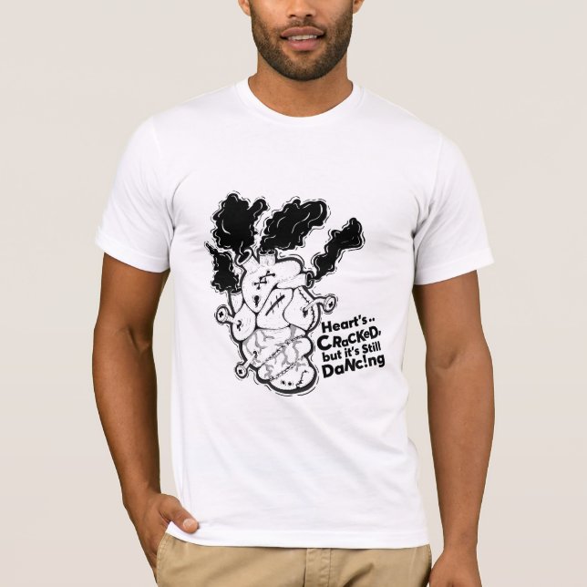 Camiseta Corazón agrietado (Anverso)