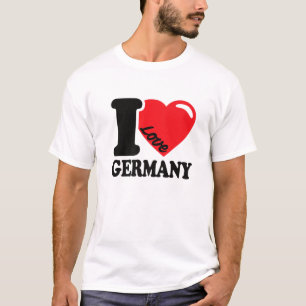 Camiseta Corazón Alemania. Hermosa bandera alemana. I Love 