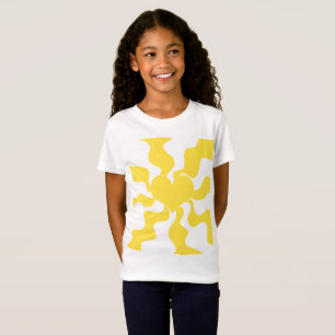 Camiseta Corazón - Amarillo limón y blanco