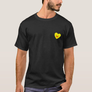 Camiseta Corazón Amarillo lindo con fanático del pato de ca
