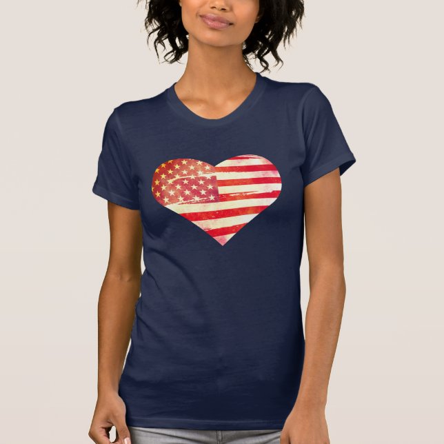 Camiseta Corazón americano (Anverso)