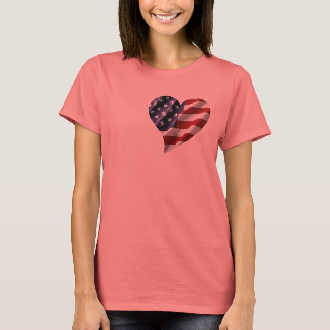 Camiseta Corazón americano (Anverso)