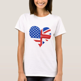 Camiseta Corazón americano británico