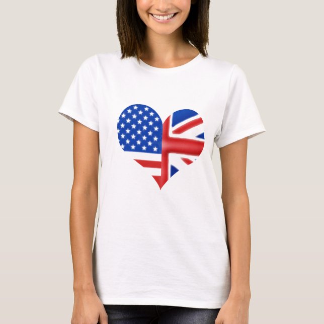 Camiseta Corazón americano británico (Anverso)