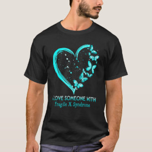Camiseta Corazón Amo a Alguien Con Síndrome de X Frágil Ver