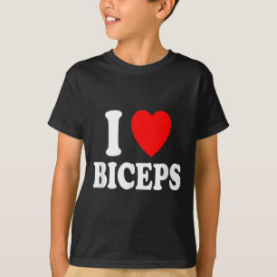 Camiseta Corazón (amor) Biceps Gimnasio Músculos Levantar b